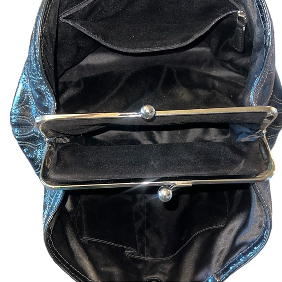 Coach 1941 Signature Black Patent Leather Large Glossy Kisslock Bag - Picture 12 of 16